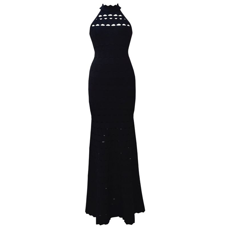 Black Bandage Off Shoulders Gown