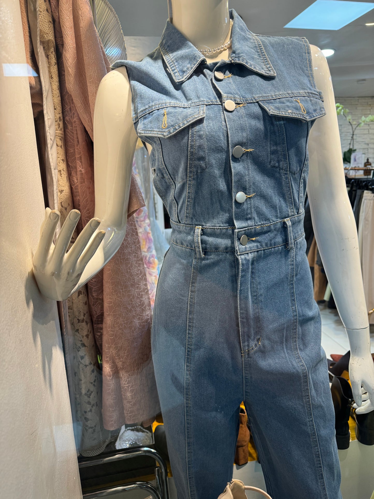 Denim overalls