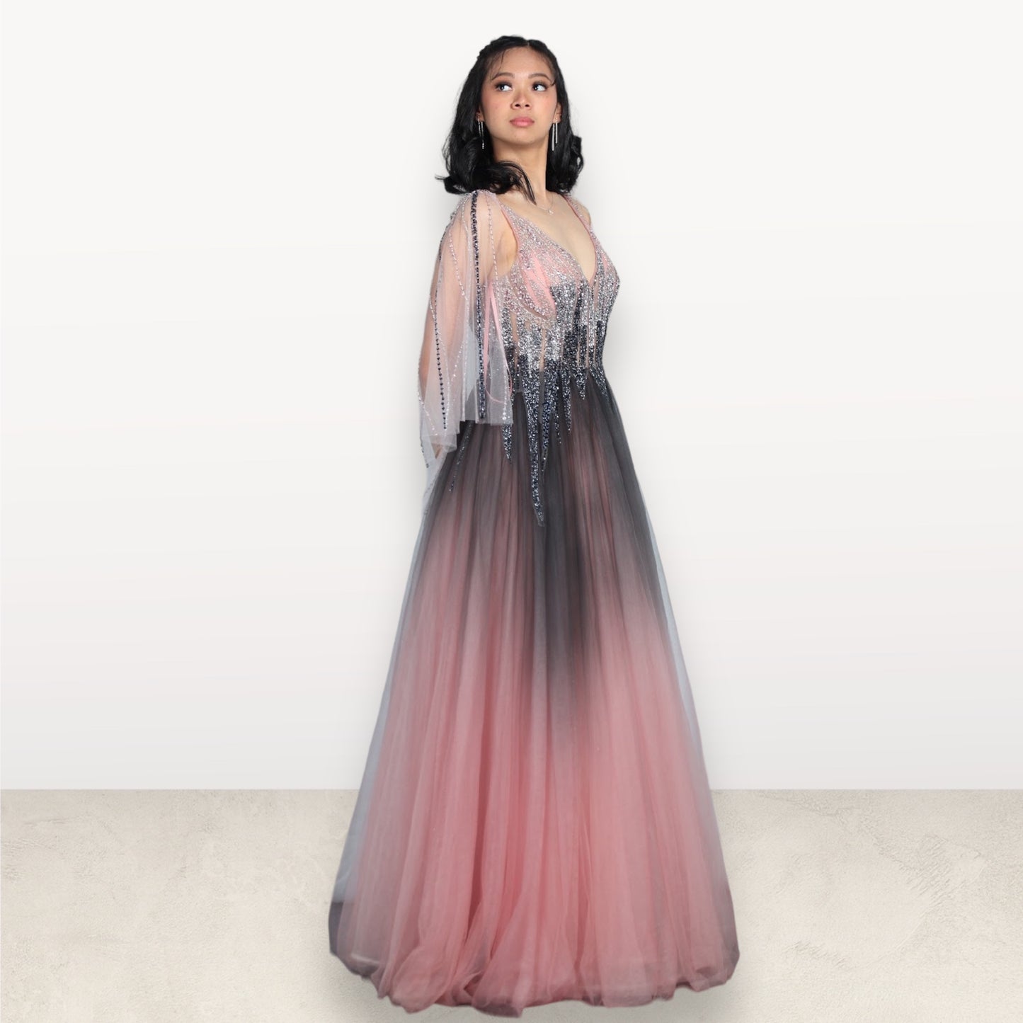 Cape Pink/ purple gown