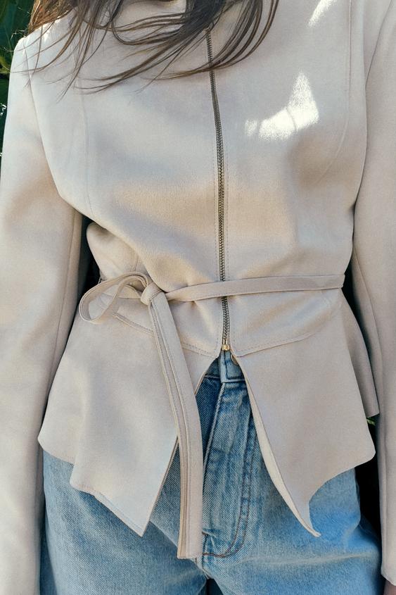 FAUX SUEDE PEPLUM JACKET-1-1124-3