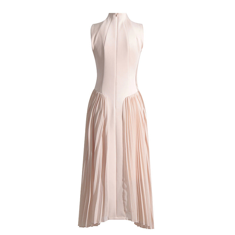 High Neck ivory dress