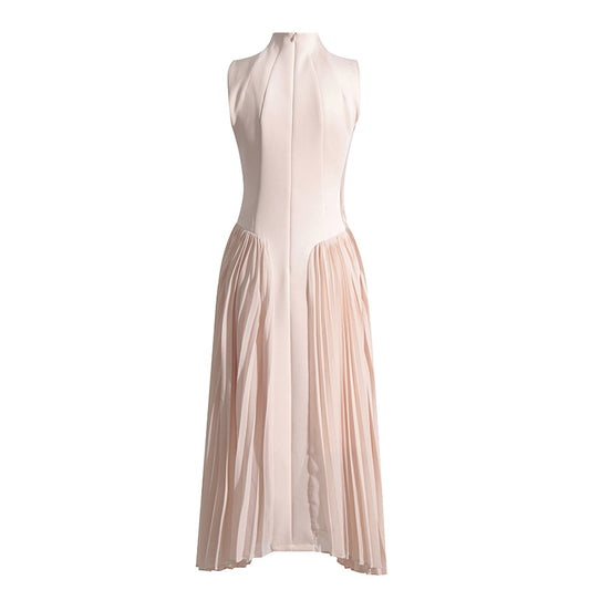 High Neck ivory dress
