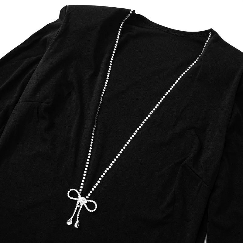 Longsleeves Black Dress