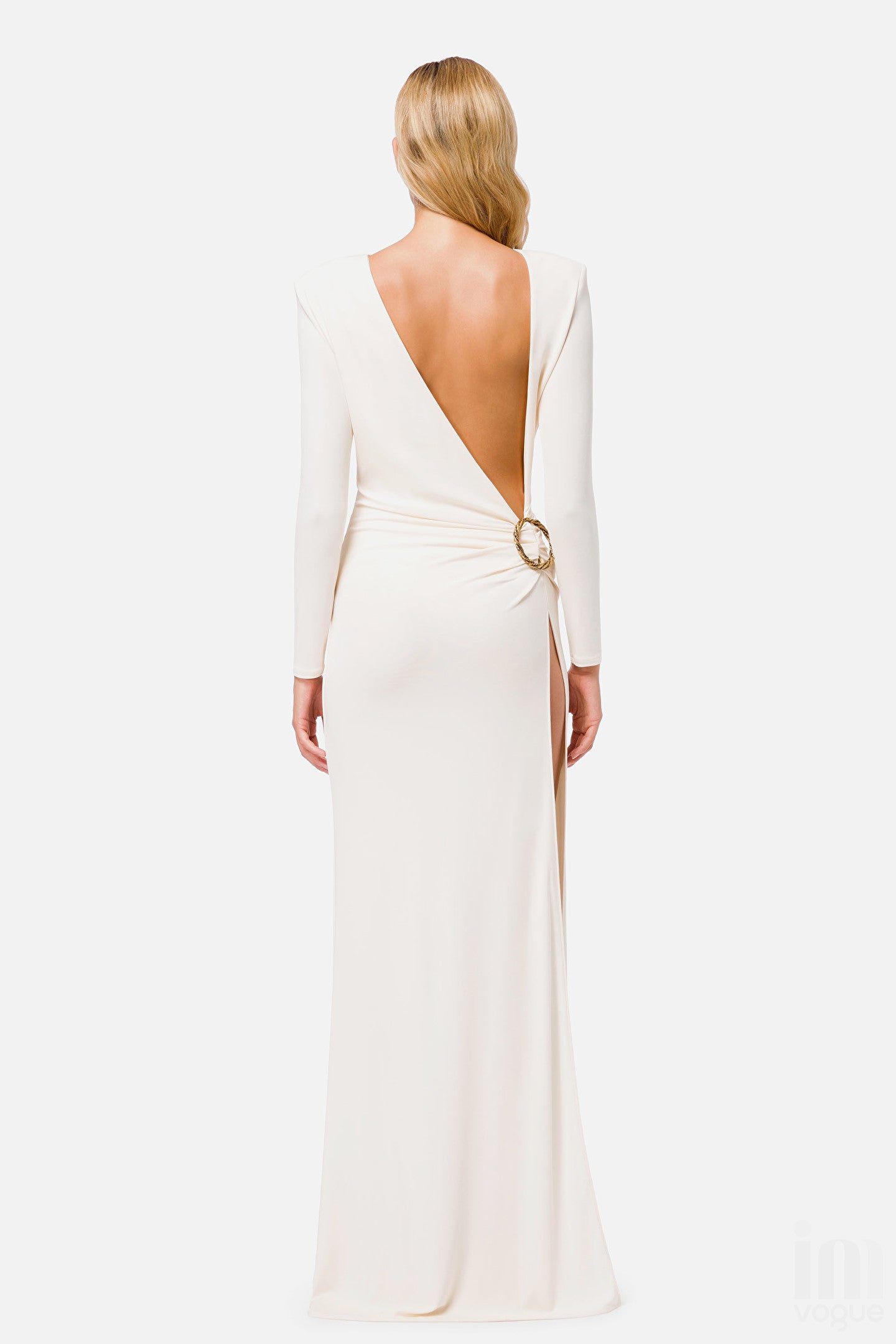High Slit White Gown
