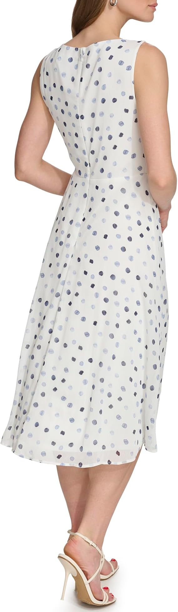 DKNY Women's Sleeveless Side Drape Midi