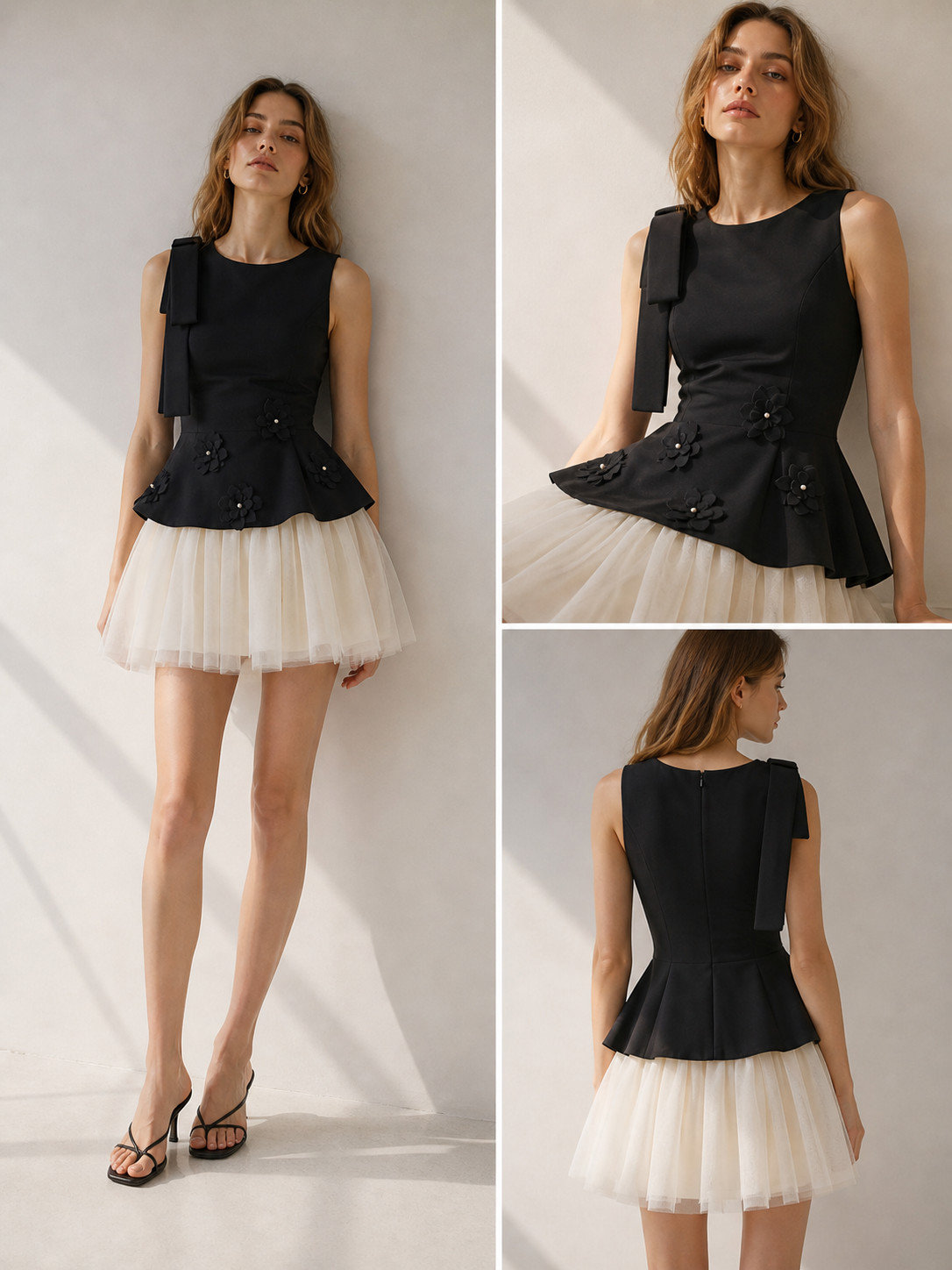 Black- Cream dress