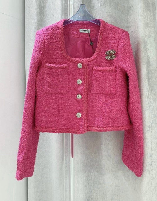 Pink Tweed Blazer