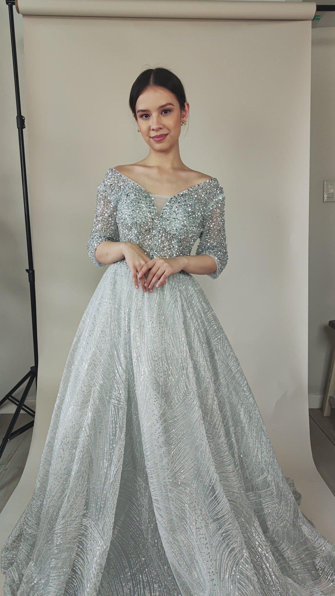 Silver Glittery Gown