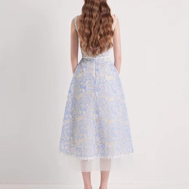 Light Blue Midi Dress 1-1224-30