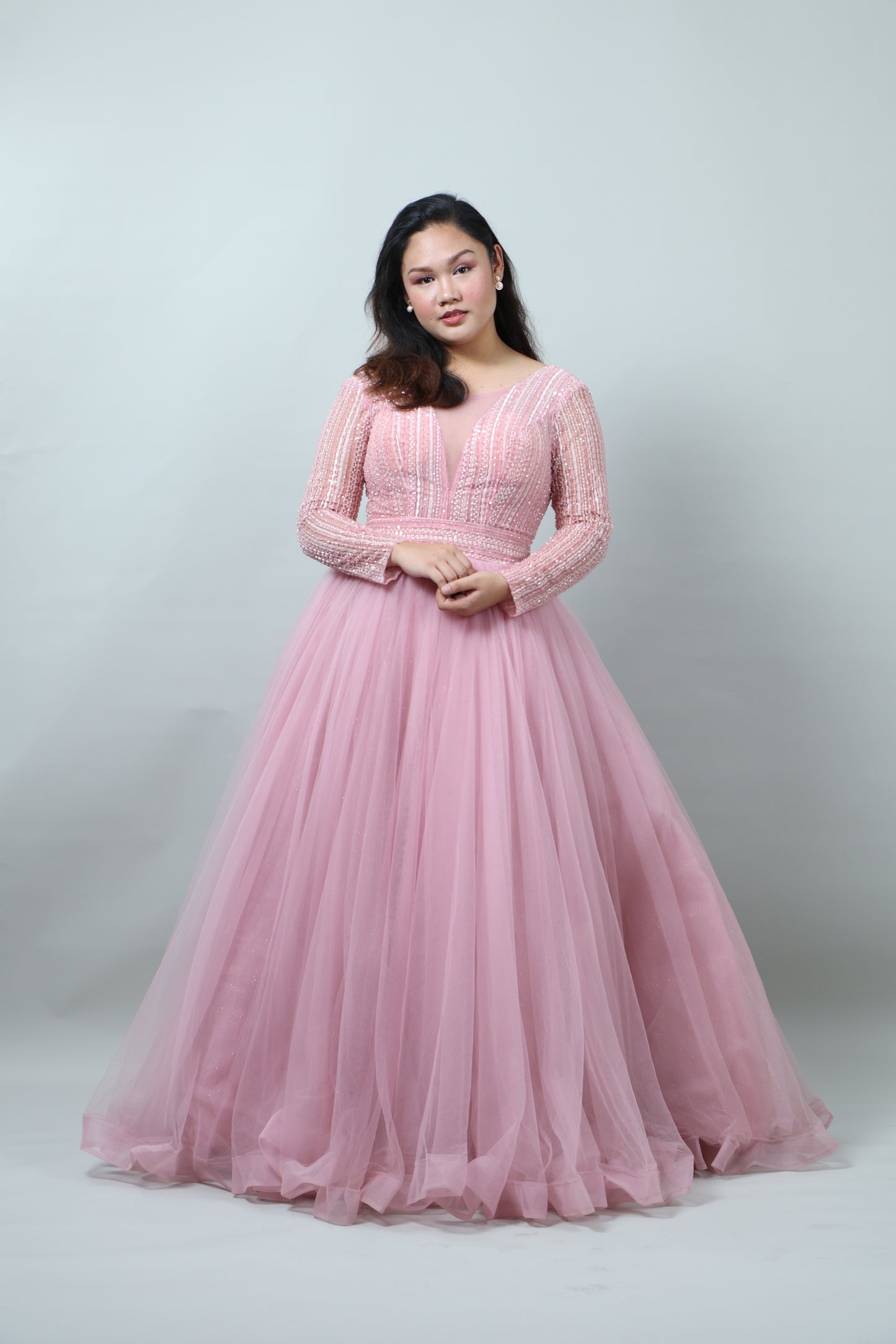 Pink Longsleeves Gown