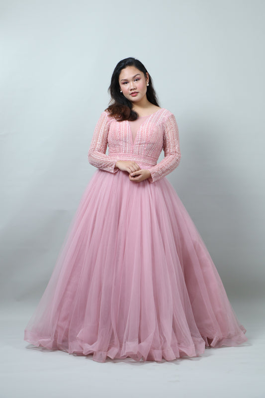 Pink Longsleeves Gown