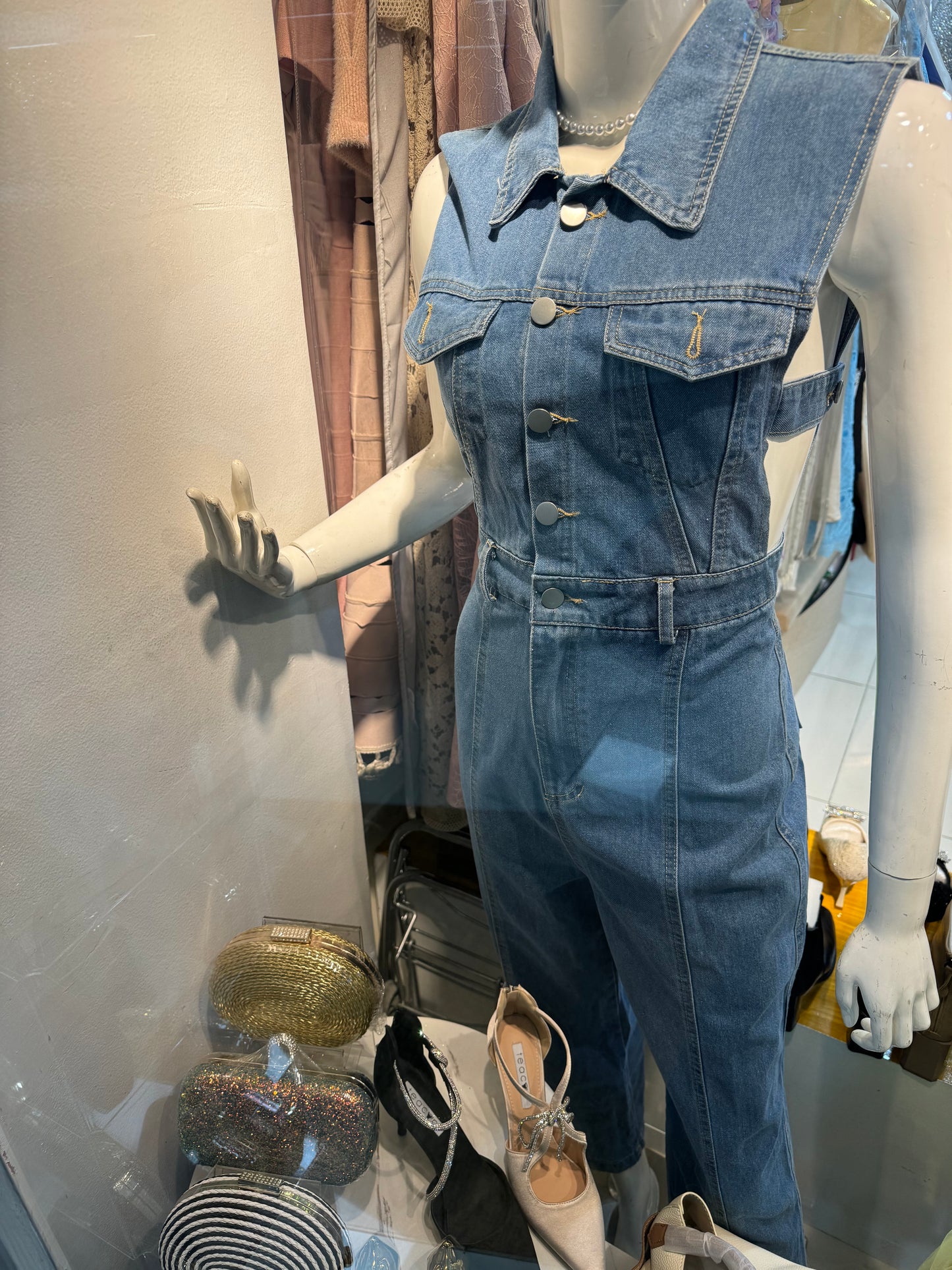 Denim overalls