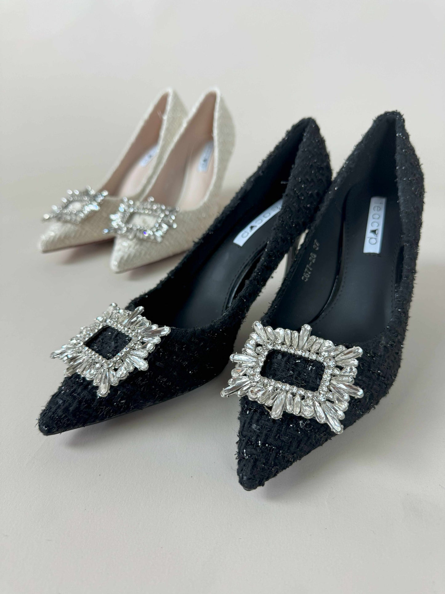 Peace- tweed heels