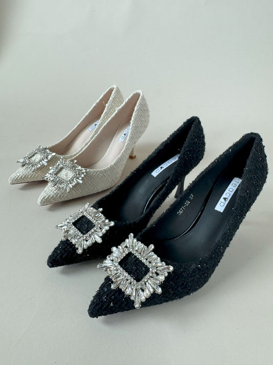 Peace- tweed heels