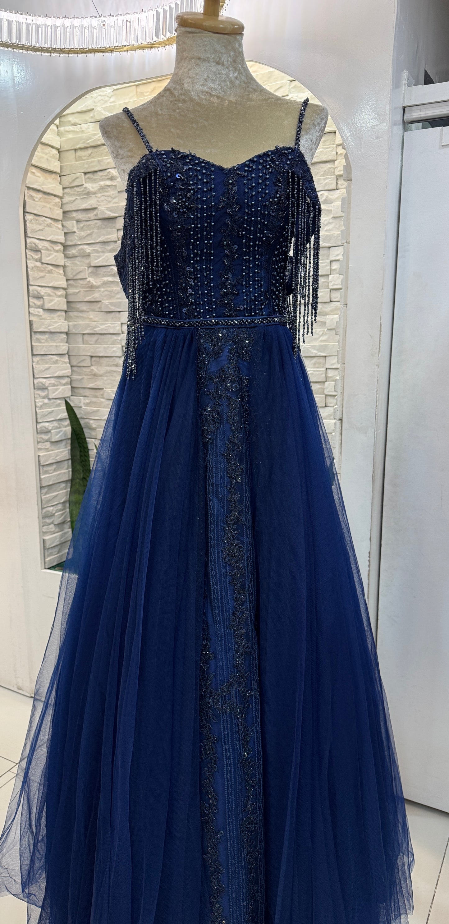 Elegant Navy Blue Gown