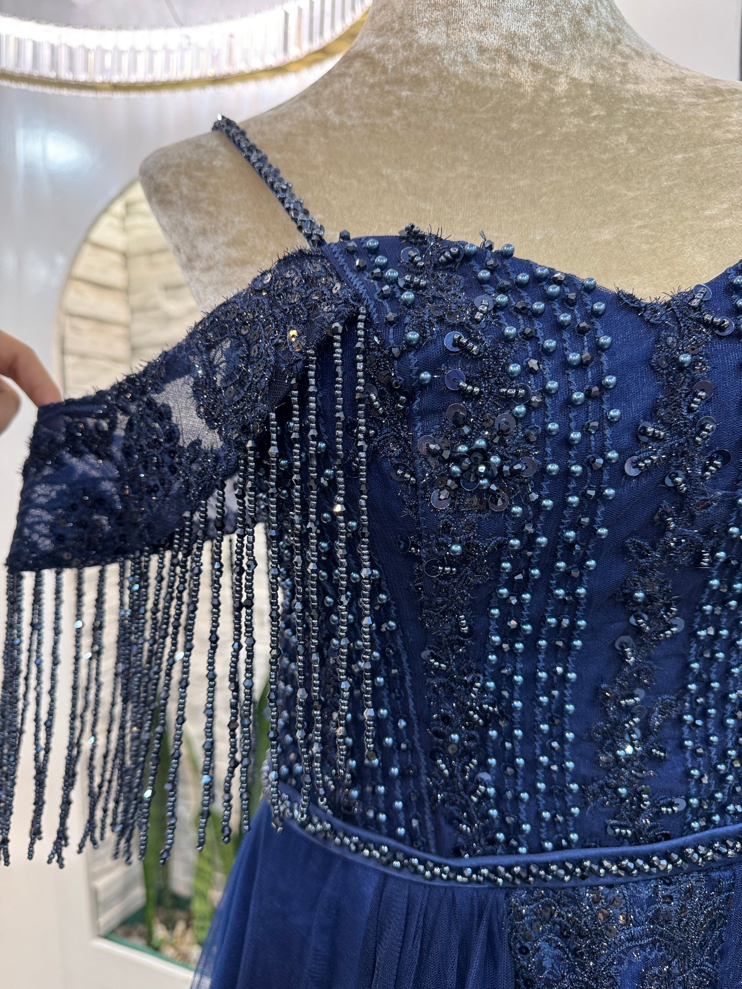 Elegant Navy Blue Gown