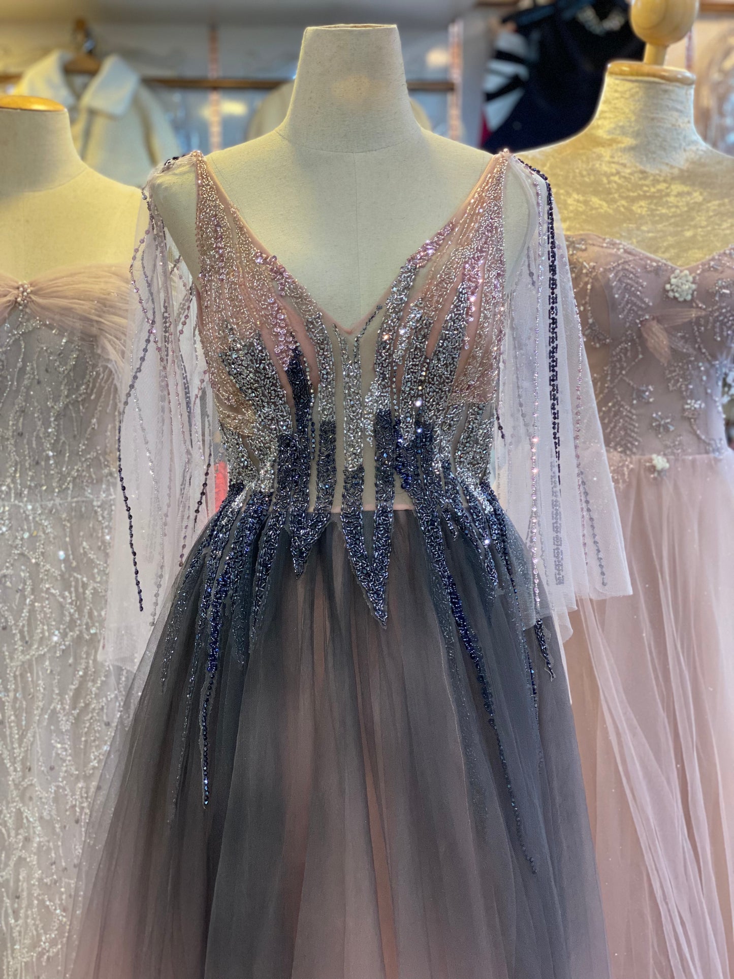 Cape Pink/ purple gown