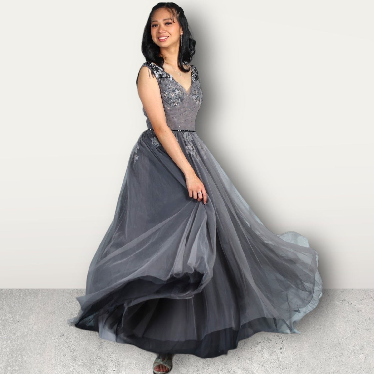 Black/ Gray Ball Gown