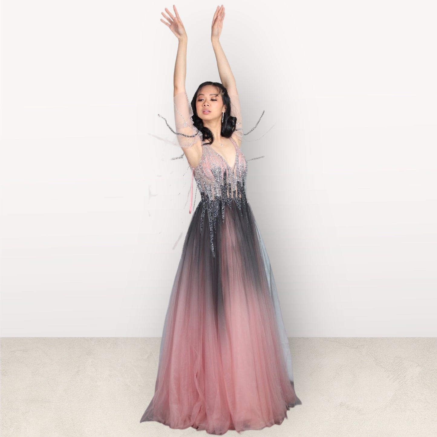 Cape Pink/ purple gown