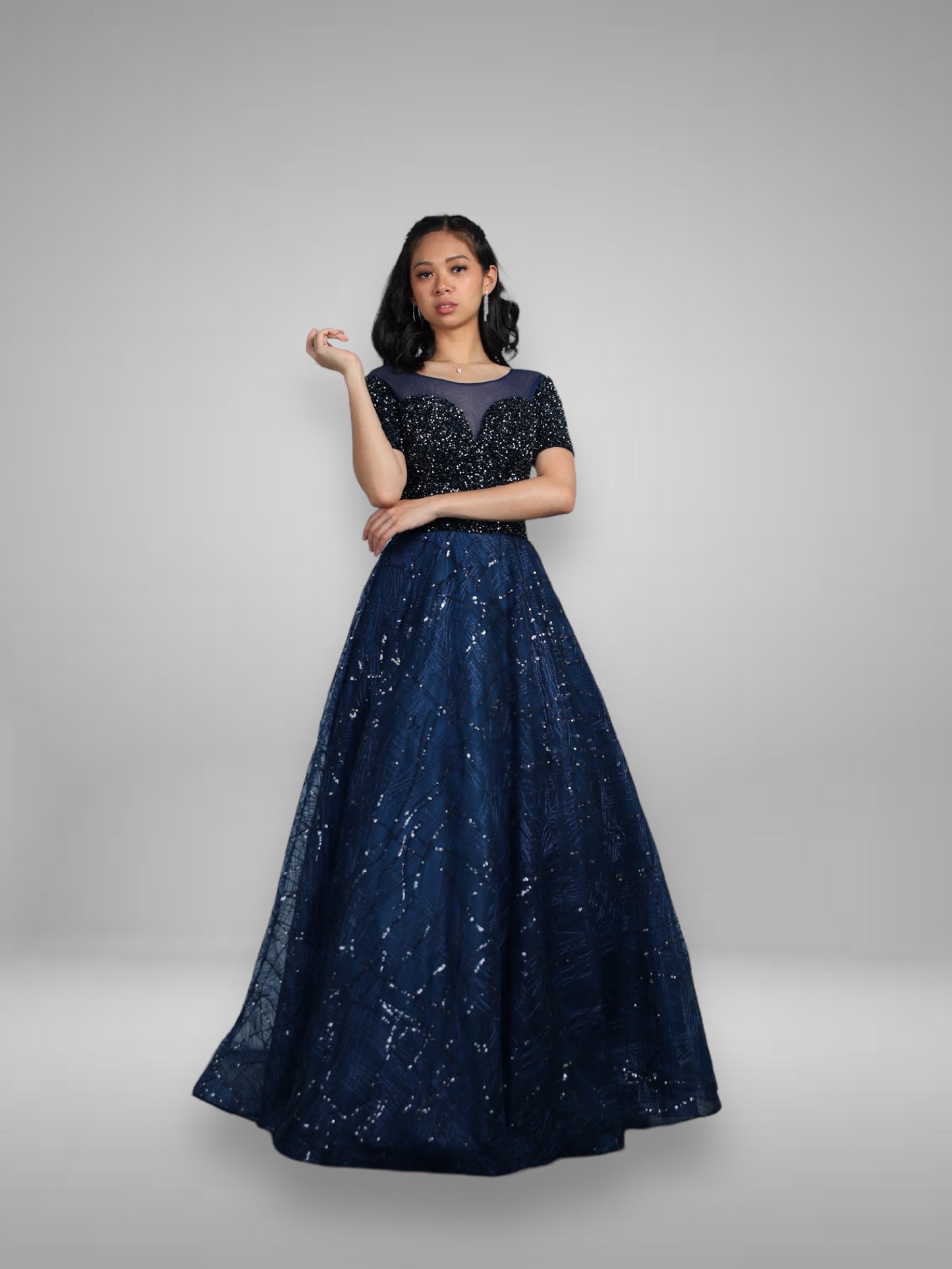 Navy Blue Ball Gown