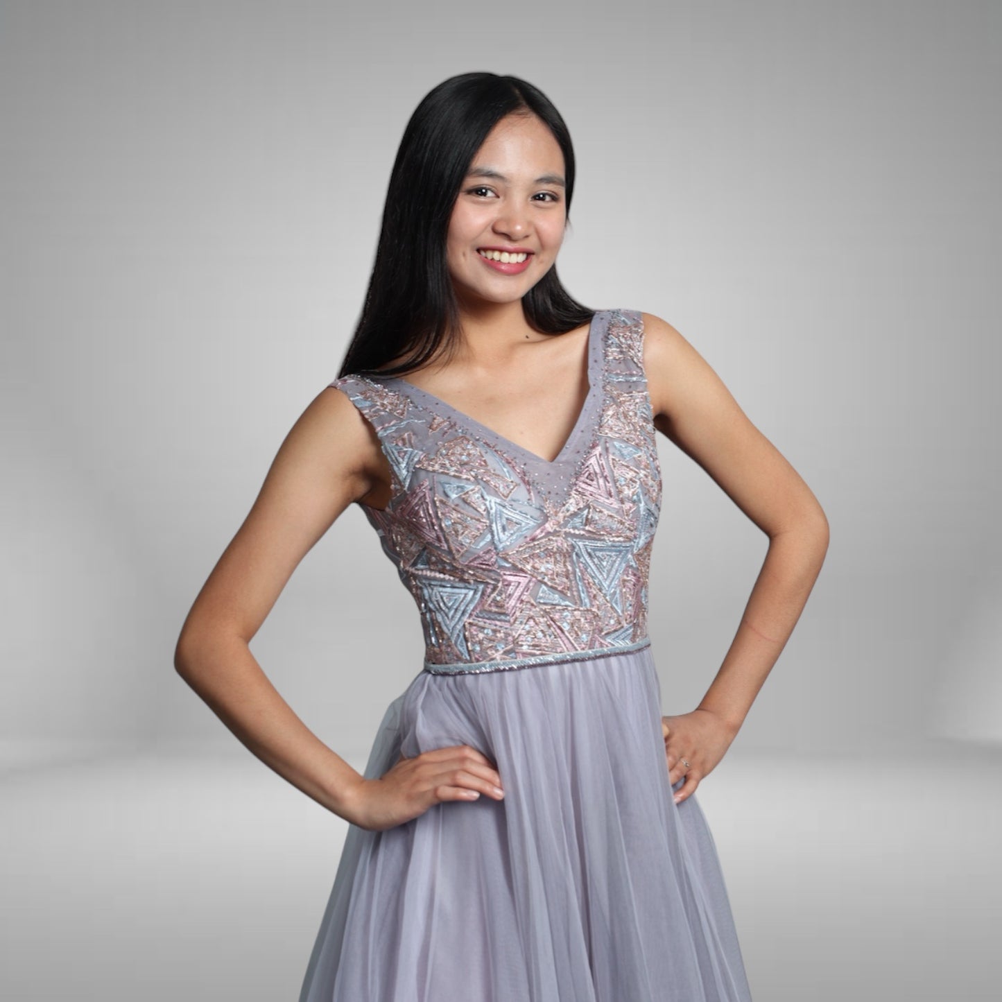 Gem Colored Ball Gown