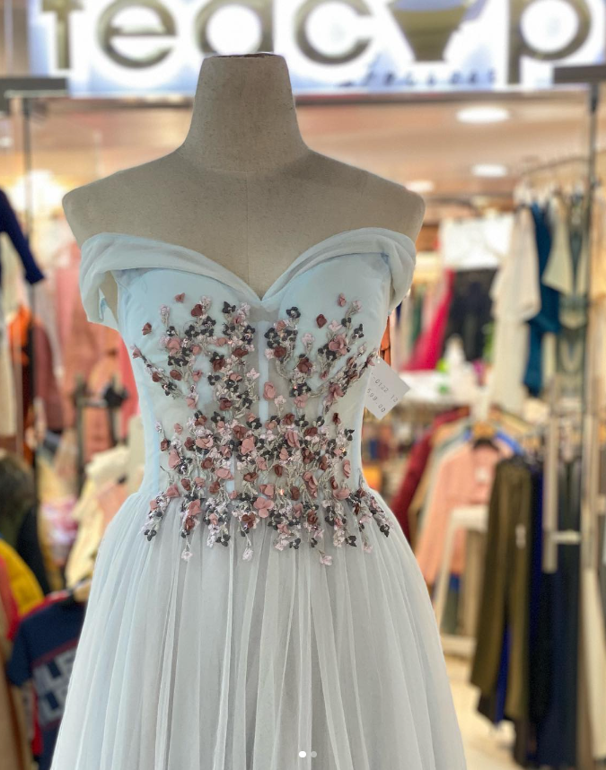 Blue Floral Gown