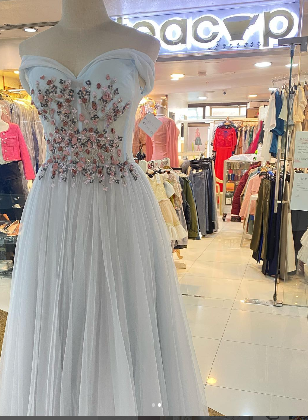 Blue Floral Gown