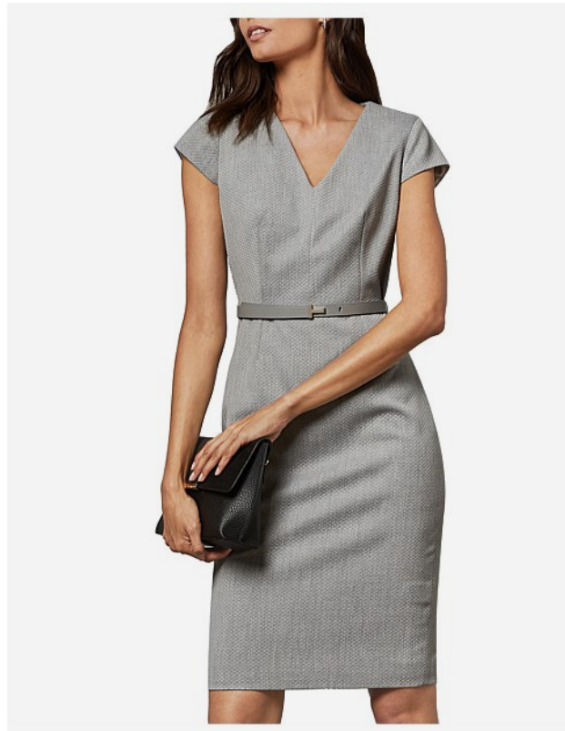 Ted Baker Textured Peplum Midi Dress