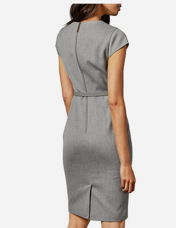 Ted Baker Textured Peplum Midi Dress