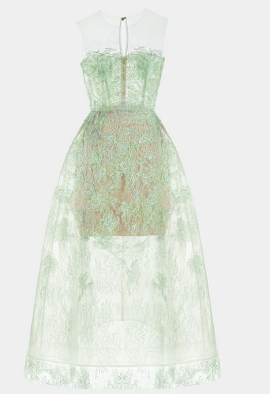 Lace Dress Green