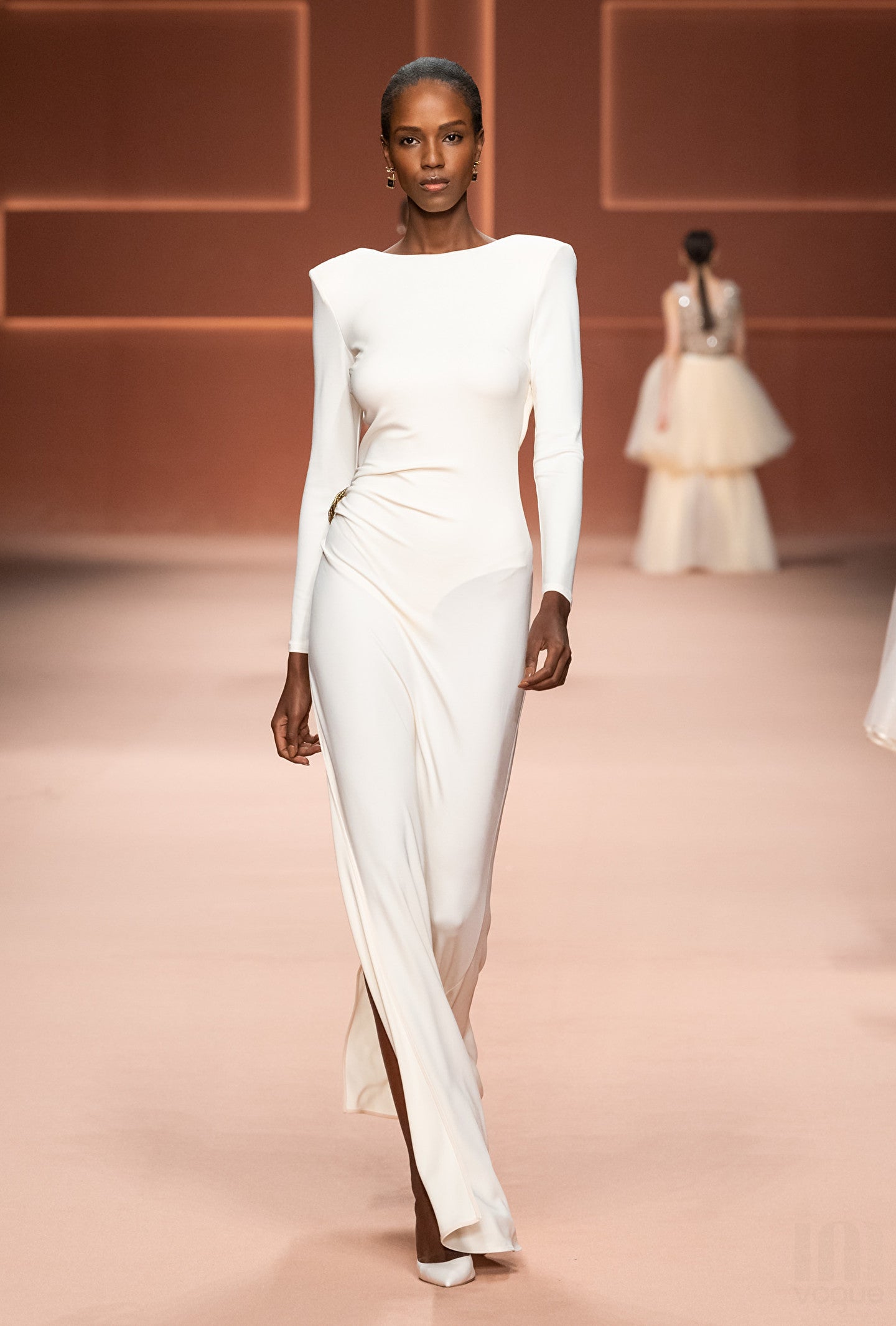 High Slit White Gown